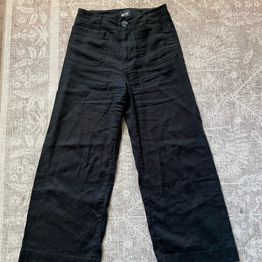 Anthropologie Maeve Colette Linen High-Rise Trousers